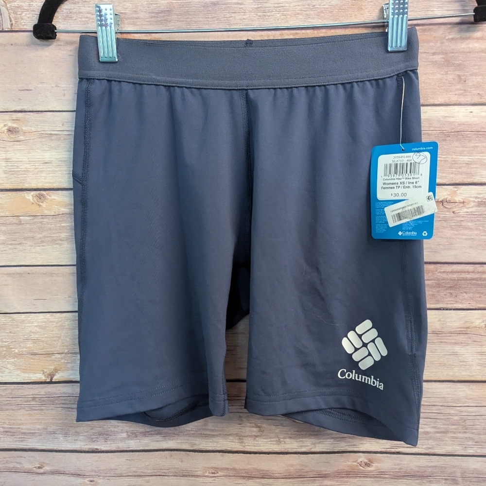 NWT, Columbia Gray Athletic Shorts Moisture-Wicking Performance Size XS